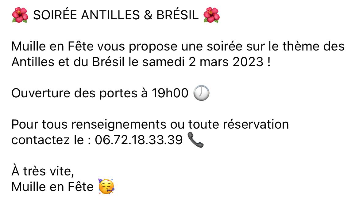 Commentaire soiree bresil
