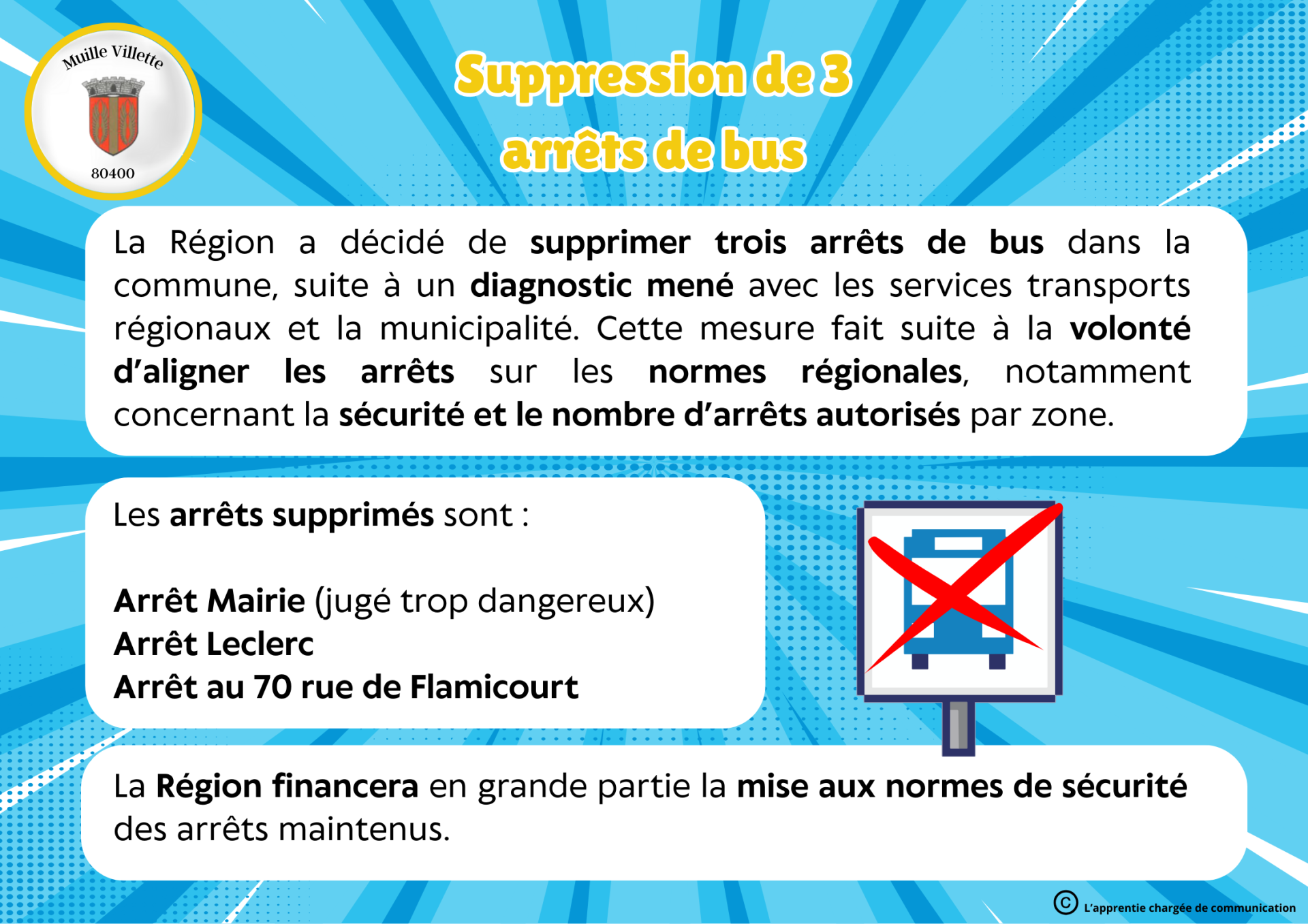 Suppression des arrets de bus